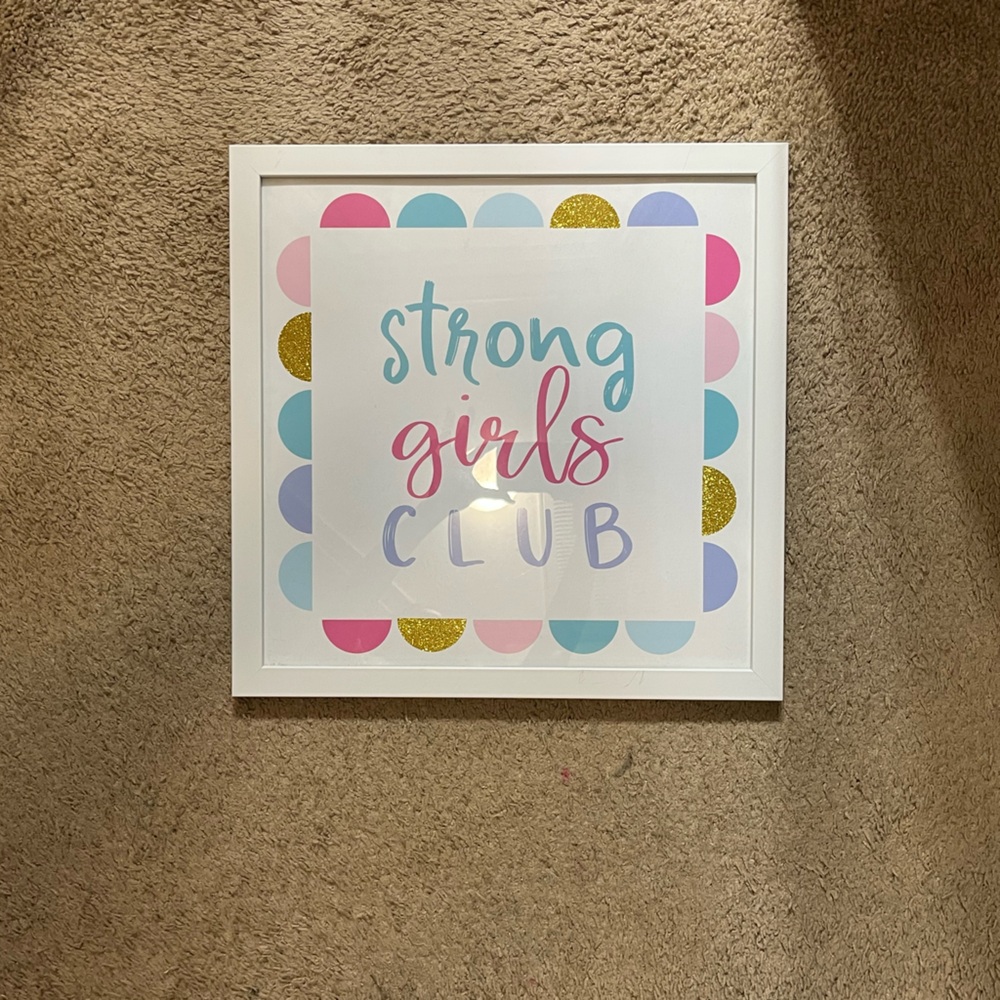 Strong Girls Club Framed Wall Art - Multicolor